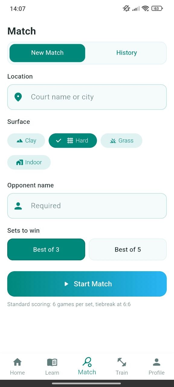 Player profile screen